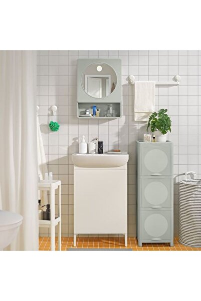 IKEA - IVÖSJÖN, banyo boy dolabı, yeşil, 33x34x99 cm