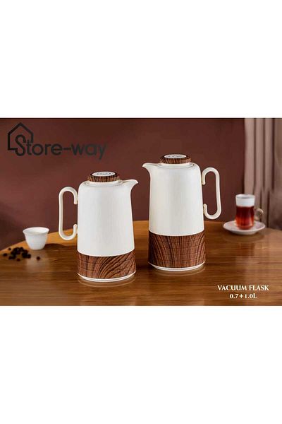 Storeway Vacuum Thermos Set - 0.7+1.0 LTR