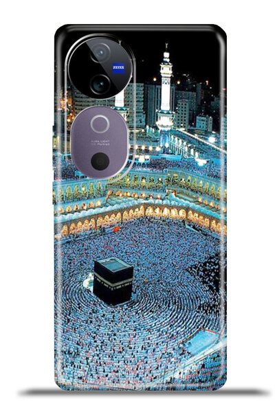 cupcase Vivo V40 5g Uyumlu Kılıf Esnek Silikon Kamera Korumalı Kapak Mekke Hac