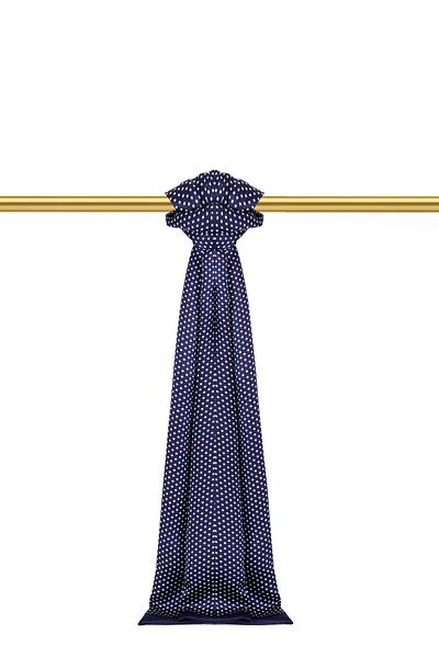 Bursa İpek Navy Blue Patterned Men's Silk Cashew
