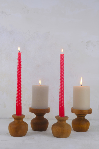 justwood 4 Lü 2 Ad. Orta Boy Nar Ve 2 Ad. Orta Boy Nar Model Tabaklı Ahşap Şa...