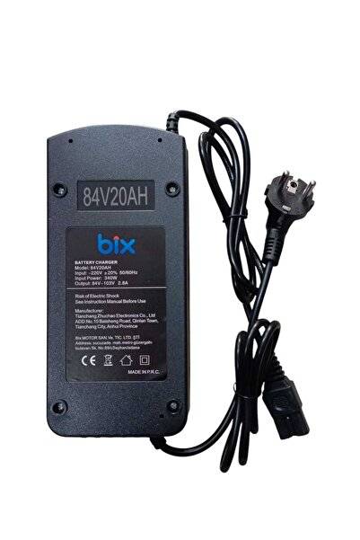 Bix Ebike 84v20 Amper Dijital Şarj Aleti 7 Akülüler İçin Devre Kesicili