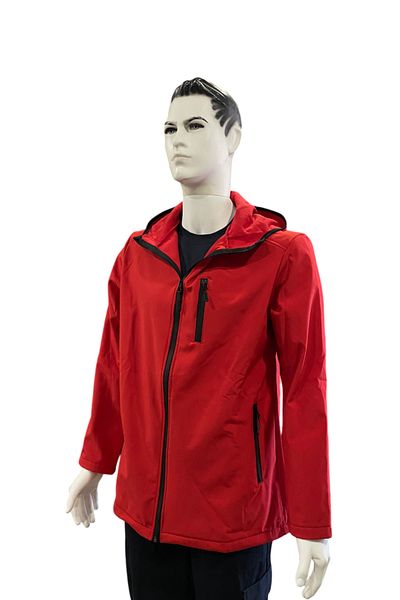GENIUS STORE Men's Fleece Softshell Coat Waterproof 3 Pockets Outdoor Sports Jacket
