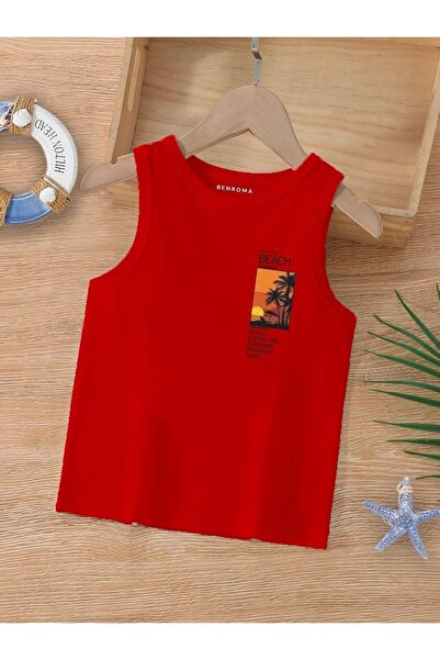 BENROMA CRTANI LIK ŠTAMPANA DEČIJA MAJICA BEZ RUKAVA