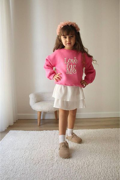 JELİBOOM Girl Skirted Swetshirt Set