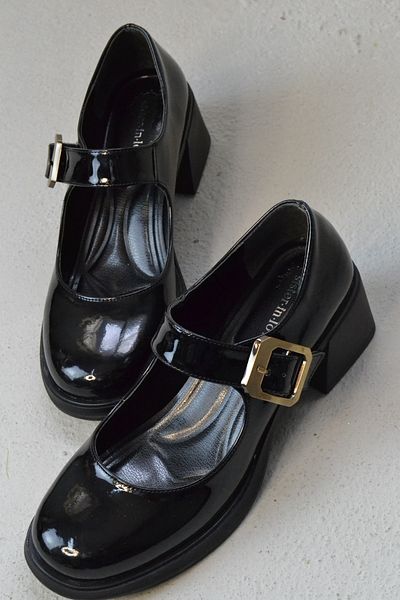 Sister in Love Дамски мокасини с лъскав лачена кожа Karina Heeled