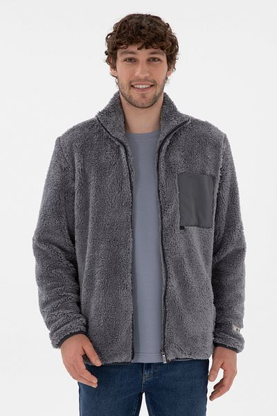 U.S. Polo Assn. Men's Light Gray Knitted Cardigan 50295805 -Vr001