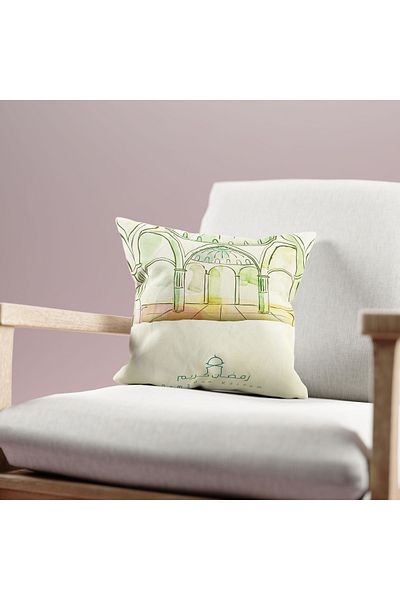 Filamente Ramadan Patterned Double Sided Digital Printed Throw Pillow Cover - Ramadan