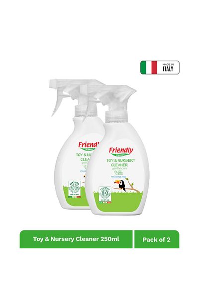 Friendly Organic Toy & Nursery Cleaner, 250ml Fragrance Free,  Pack of 2