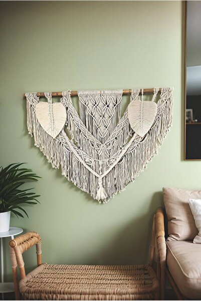 Seher ‏El Yapımı Makrome Duvar Dekoru - Büyük Boy (120x100 cm)