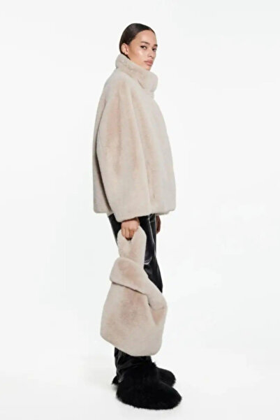 DCEY Zendaya Bej Suni Kürk