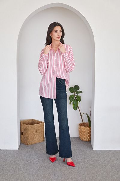 Fulla Moda قميص مخطط بأزرار