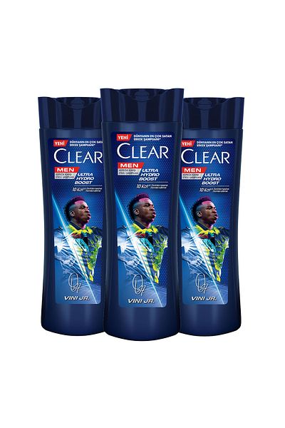 Clear Men's Anti-Dandruff Shampoo Vinícius Júnior 350 ml X3