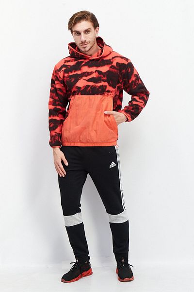 adidas Men Sportswear Fit Embroidered Logo Hoodie, Pink