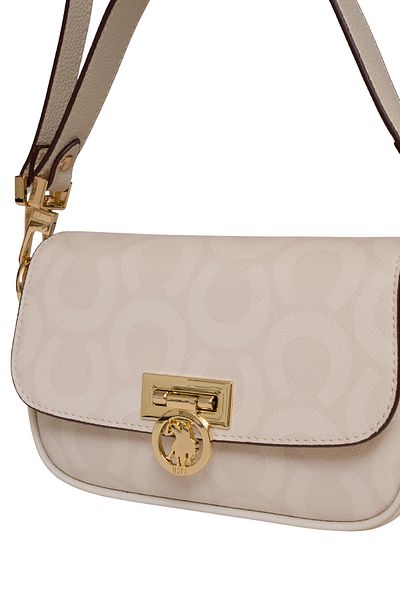 U.S. Polo Assn. Women's Messenger Bag Ecru - Us25155