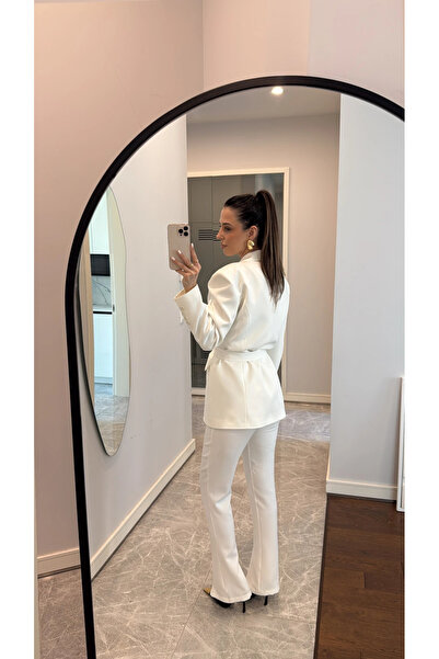 My Blog Fehér Kampal kabát nadrág szett - 912068