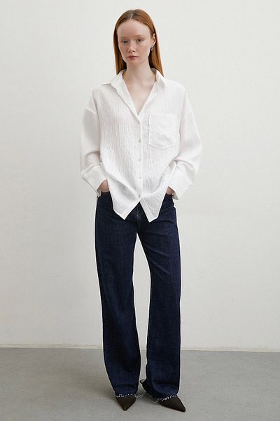 Never more White Shirt - Sweater and Pocket