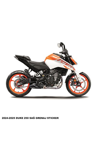 Motiker KTM Duke 250 2024-2025 Orjinal Sticker Etiket Modeli Sağ Grenaj Beyaz...