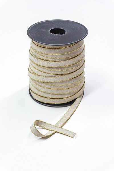 Dokumarkt Women's Sandal & Balerina & Wallet Scarf 1 cm Glitter Woven Strong Rubber, 5 Meters