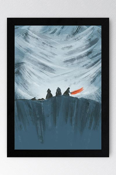 Saturn Game of Thrones Framed Table - Game of Thrones Series Poster Art Print
