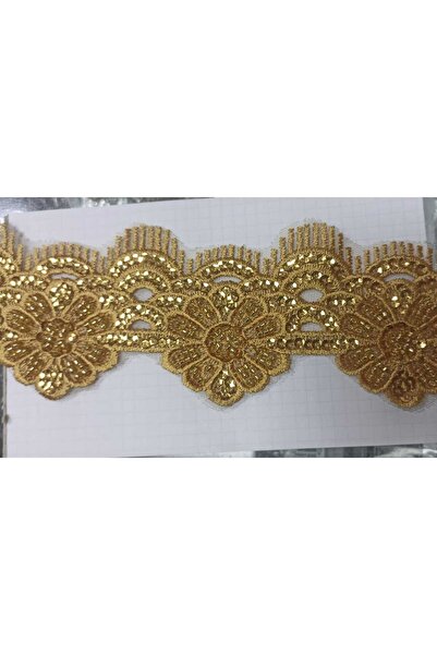 KARAASLAN Şık Gold-altın Boncuklu Güpür 6 Cm - 2 Metre Süper Kalite"