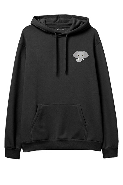 FECCY Hanorac unisex din bumbac cu glugă - Imprimat