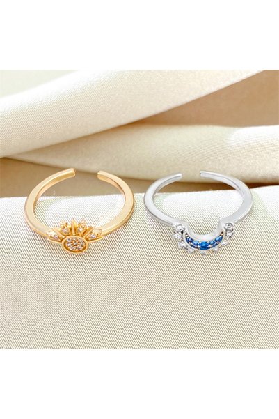 AURRARİ Dear Friend Ring Moon and Sun