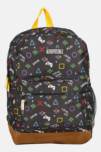 Aeropostale Women Brand Logo Backpack 42 H x 29 L x 12 W cm, Black Combo