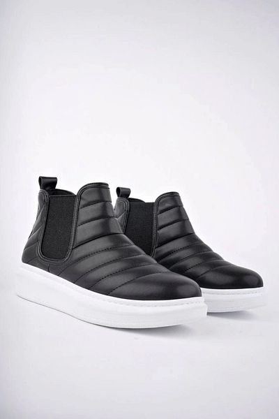 TB Terzi Bey Tb205 Boston Laceless Skin Ανδρικά Αθλητικά Μποτάκια Bt - Μαύρα