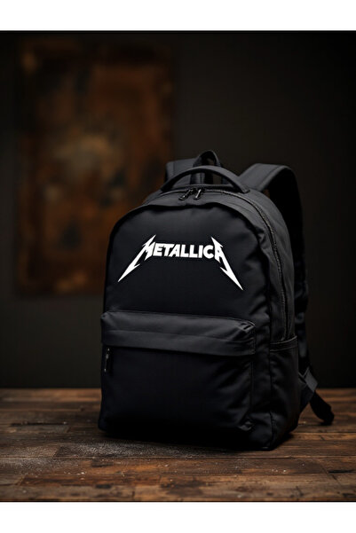 Denik حقيبة ظهر للكمبيوتر المحمول باللون الأسود مطبوعة من AC DC للمدرسة والتخ...