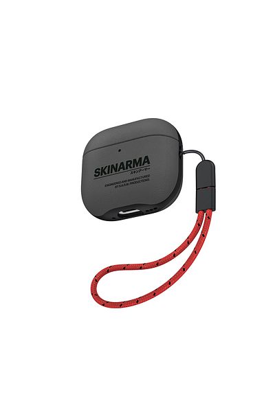 Skinarma Case for AirPods 4 Skinarma Pu Leather Designed Spunk Headset Case Dark Green