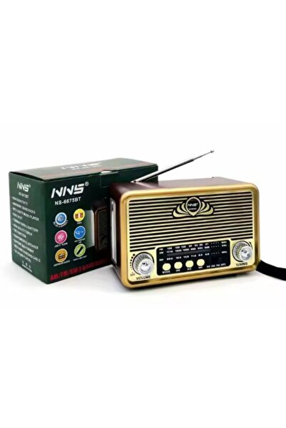 ECOYOM Nostaljik Radyo Görünümlü Şarjlı, Pilli, Fenerli, Radyolu, Bluetooth Bağlantılı Ses Bombası