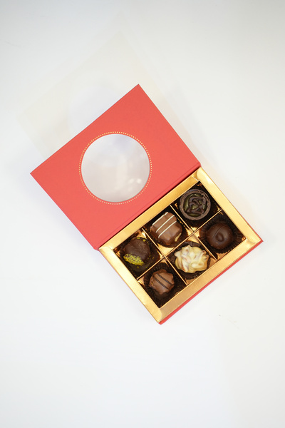 Ambalaj Modacısı Chocolate box • 2025 MODEL • 6 GÖZLÜ KIRMIZI • Taslama Çikol...