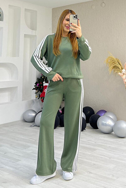 fiolin Σετ φόρμας Modal Fabric 4 ρίγες Χακί