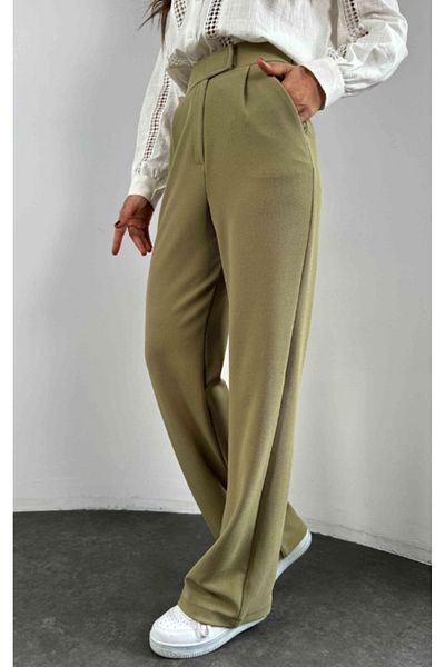 VivaJoy Women's Lycra High Waist Velcro Palazzo Pants