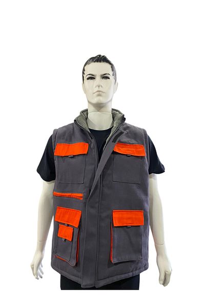 ABS 7/7 Gabardin Cotton Fabric Quilted Lined Winter Vest