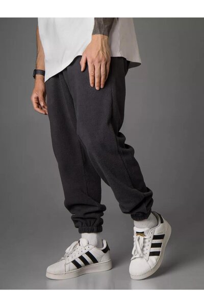 Trendiz Black Unisex Fleece Sweatpants - 2043