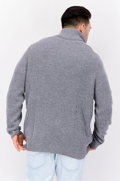 Lyle & Scott Men Turtle Neck Knitted Long Sleeves Sweater, Grey