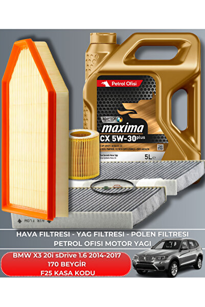 Sardes BMW X3 20i sDrive 1.6 2014-2015-2016-2017 170 BEYGİR FİLTRE - YAĞ BAKI...