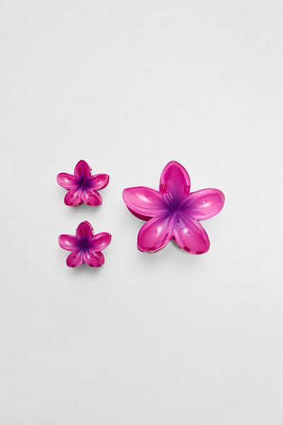 Stradivarius Pack of 3 floral hair clips