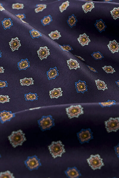 Bursa İpek Чорно-синій шарф з візерунком для чоловіків