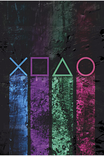 Hayat Poster ps consola de jocuri mâner de joc stea triunghi cerc pătrat jucă...