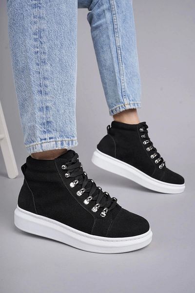 TB Terzi Bey Tb206 Ottawa Lace-up Suede Ανδρικά Αθλητικά Μποτάκια Bt - Μαύρα