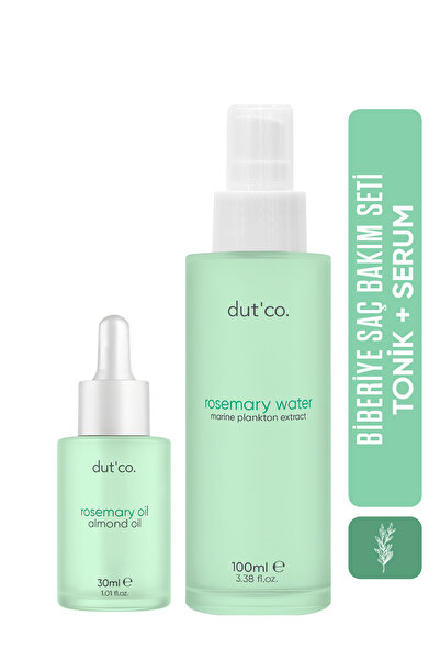 dut'co. Biberiye saç bakım seti dökülme karşıtı ve hızlı saç uzama etkili saç...