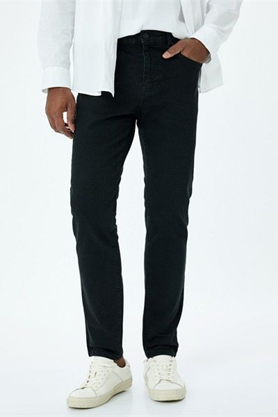 Koton Ανδρικό τζιν παντελόνι Brad Slim Black 5sam40049ıd
