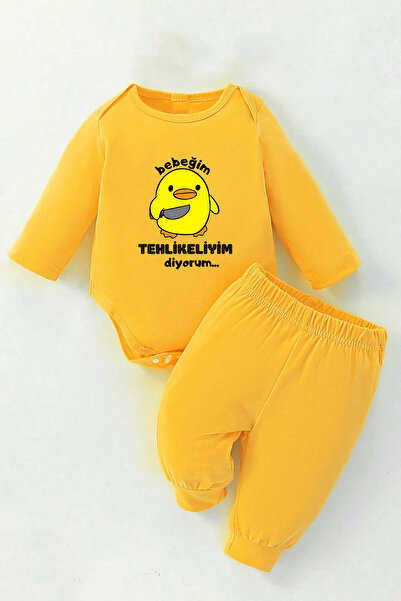 bebetospik طقم بناتي وأولاد من القطن بنسبة 100% مطبوع عليه عبارة I Say I'm Da...