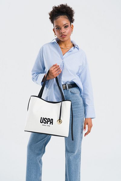 U.S. Polo Assn. Λευκή γυναικεία τσάντα ώμου Us25312