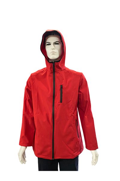 GENIUS STORE Men's Fleece Softshell Coat Waterproof 3 Pockets Outdoor Sports Jacket