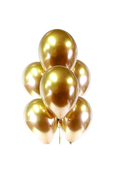 Cansüs 5 قطع كروم (مرآة لامعة جدًا) بالون ذهبي