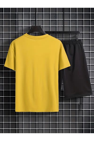 DAXİS Sportwear Company Ανδρικό εμπριμέ κοστούμι - TEE & SHORTS Σετ μπλούζας κάτω
